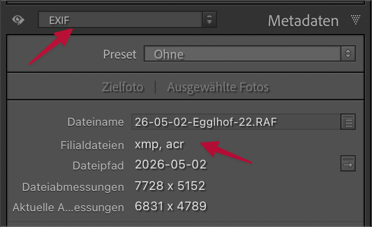 raw-xmp-acr, Lightroomfoto.kunst.kultur